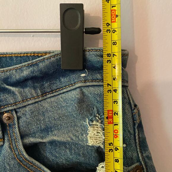 Abercrombie & Fitch High Rise Mom Jean Distressed Medium Wash Women 10 / 30 Long - Picture 10 of 13